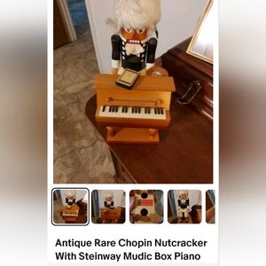 Rare CHOPIN Nutcracker Piano Music Box Large